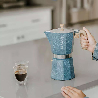 Café Rosco - Torréfacteur artisanal en  Corse - café de spécialité - cafetière italienne - cafetière bleue - moka