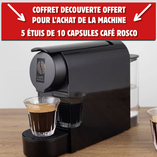 Machine à capsules CAFÉ ROSCO + 50 capsules offertes