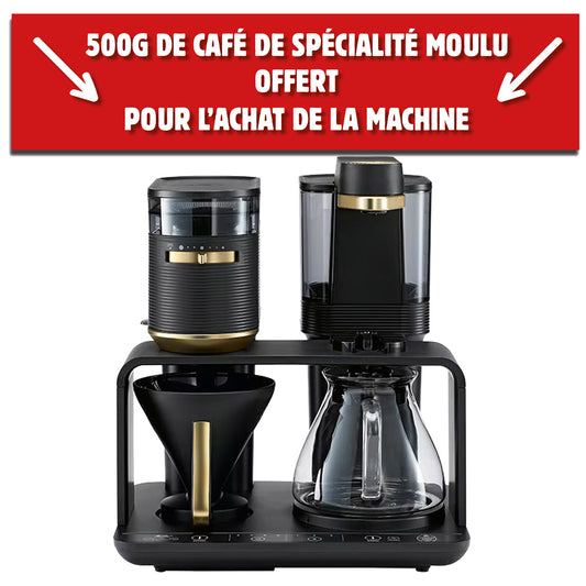 MELITTA Cafetière filtre EPOS avec moulin intégré et douchette rotative à 360