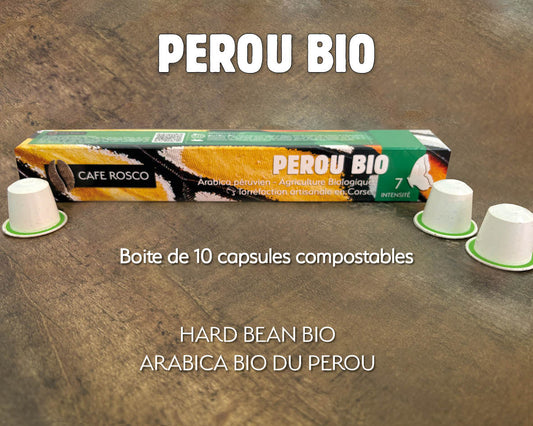 café de spécialité _ torréfaction artisanale en Corse _ capsules de café compostables compatibles Nespresso _ Café en grains - café moulu _ Café bio du Pérou