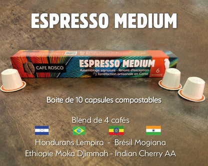 café de spécialité _ torréfaction artisanale en Corse _ capsules de café compostables compatibles Nespresso _ Café en grains - café moulu _ Blend cafés Ethiopie Brésil Honduras Inde 