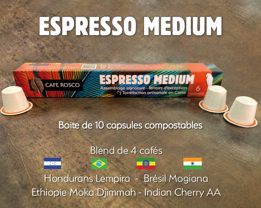 café de spécialité _ torréfaction artisanale en Corse _ capsules de café compostables compatibles Nespresso _ Café en grains - café moulu _ Blend cafés Ethiopie Brésil Honduras Inde 